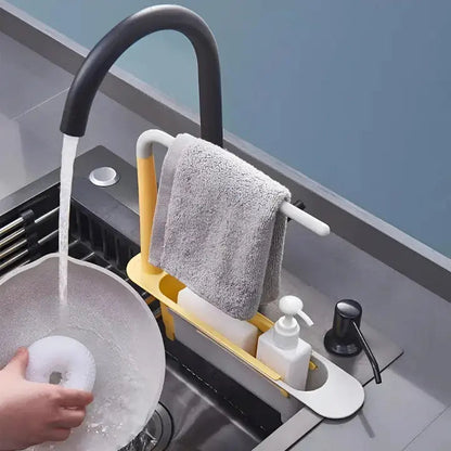 Verstelbare Gootststeunhouder voor Vaatwasser Spons Zeep Organisatie Keuken