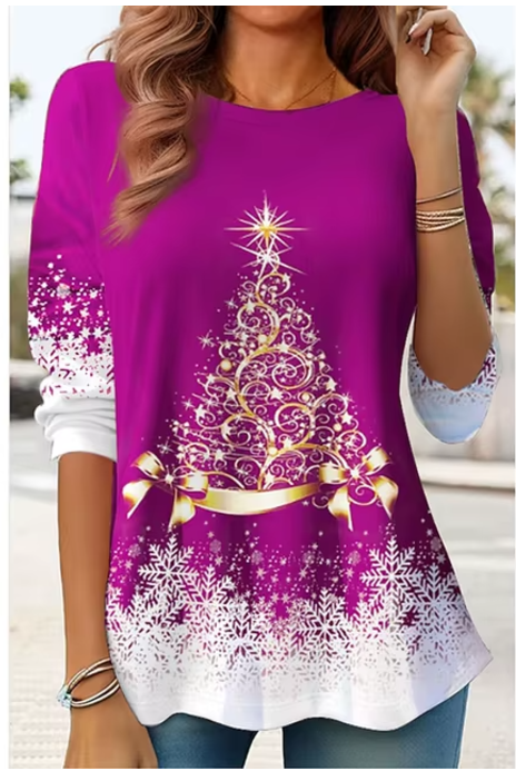 Kersttrui Lucia Top met Feestelijke Glitter