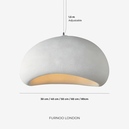 Wabi Sabi Polymeeren Hanglamp – Organische Textuur Scandinavische Lichtdesign voor Woonkamer Eetkamer