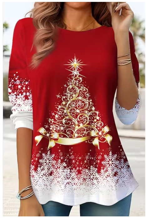 Kersttrui Lucia Top met Feestelijke Glitter