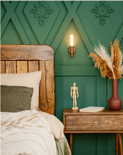 Oplaadbare Houten Wandlamp met Bewegingssensor – Dimbaar LED Nachtlampje voor Hal Gang Slaapkamer