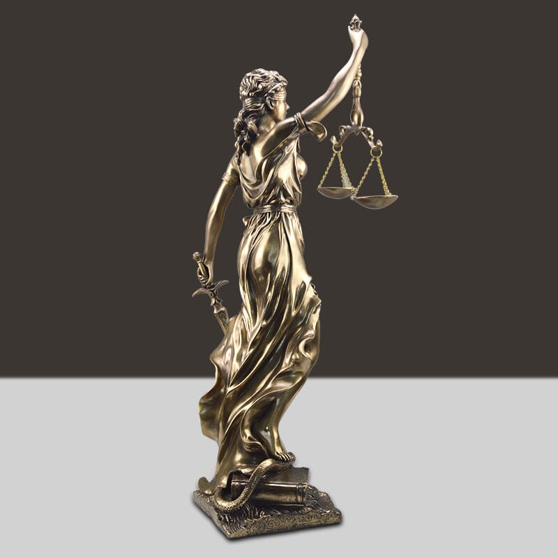 Beeld Godin van Justitia Hars Decoratief Sculptuur Advocaat Kantoor 30cm