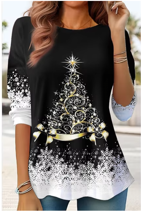 Kersttrui Lucia Top met Feestelijke Glitter