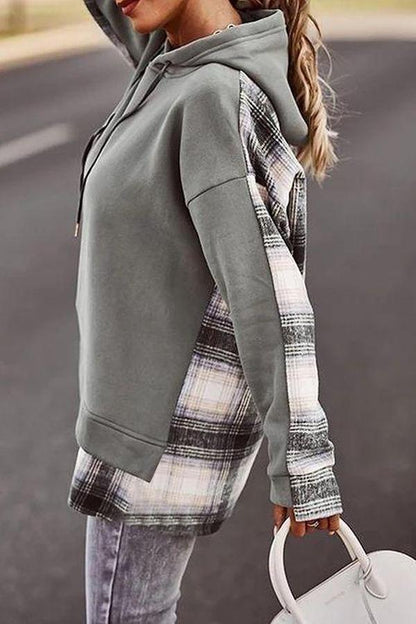 Comfortabele Sweatshirt Lange Mouwen met Patchwork Design