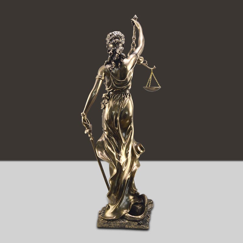 Beeld Godin van Justitia Hars Decoratief Sculptuur Advocaat Kantoor 30cm