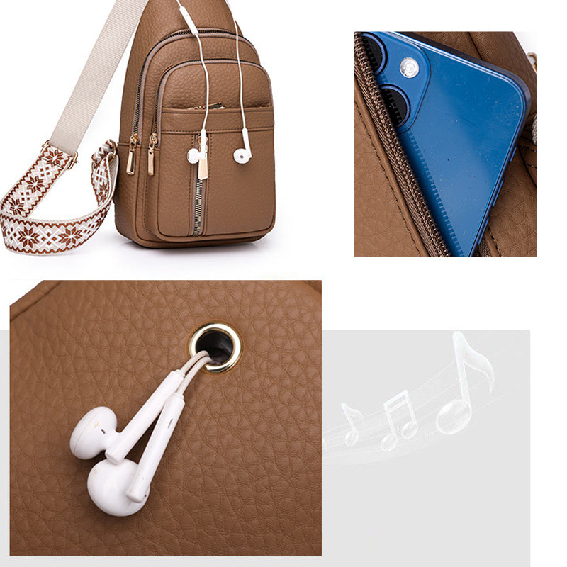Casuele Schouder tas met Ritsluiting