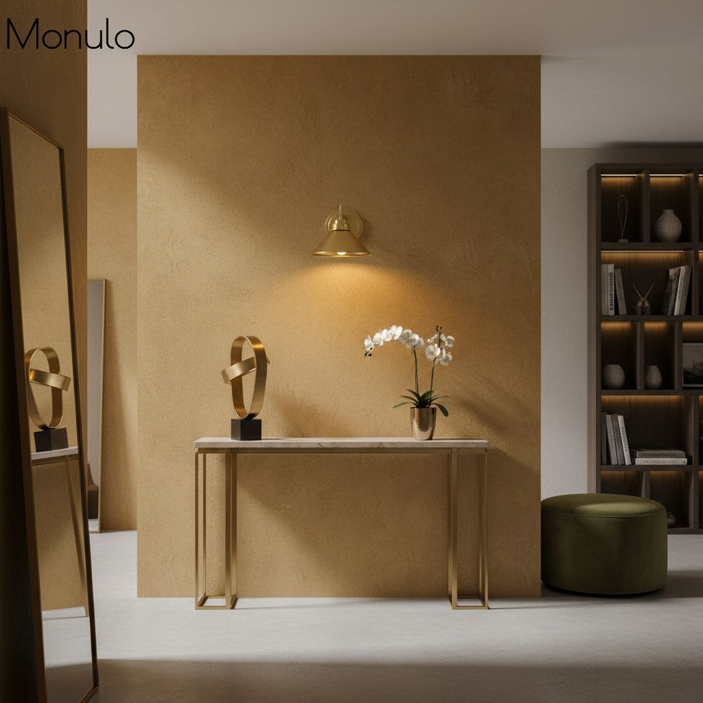 Globe Wandlamp met Gebogen Arm – Moderne Industriële Verlichting voor Badkamer, Slaapkamer en Gang