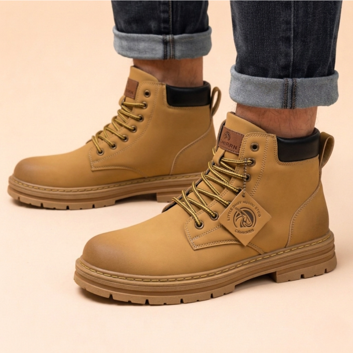 Heren Veterboots Stijlvol en Comfortabel Leer