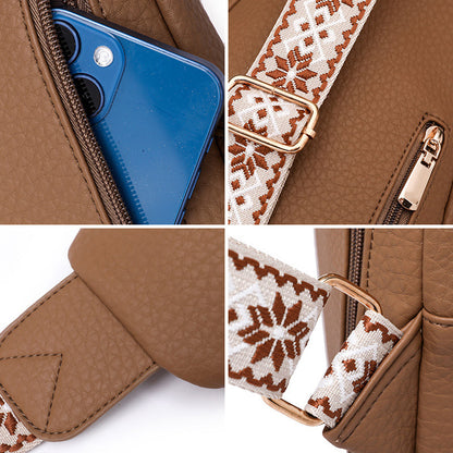 Casuele Schouder tas met Ritsluiting