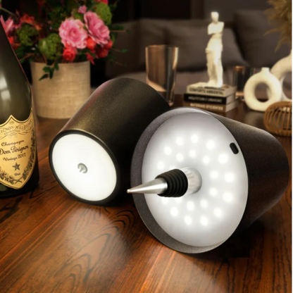Draadloze Flessenlamp Warmwit LED Tafellamp Oplaadbaar USB Sfeerverlichting Decoratief Nachtlampje Romantisch