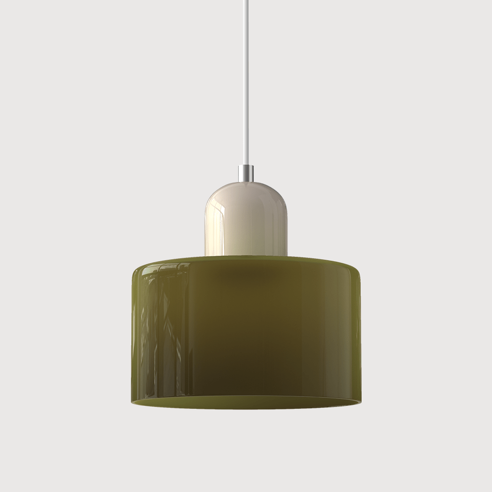 Glazen Hanglamp Bauhaus-Stijl Handgeweven Afwerking Eetkamer Woonkamer