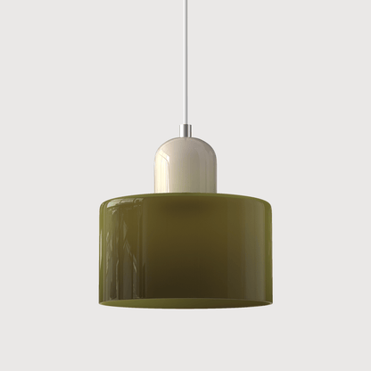 Glazen Hanglamp Bauhaus-Stijl Handgeweven Afwerking Eetkamer Woonkamer