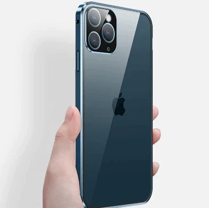 Magnetisch Glazen Telefoonhoesje met Privacy Screenprotector — 360° Bescherming voor iPhone
