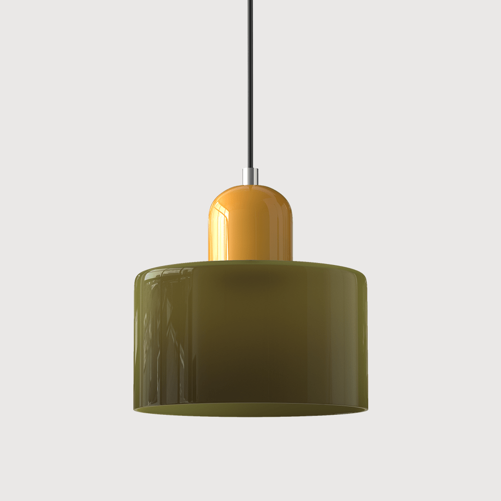 Glazen Hanglamp Bauhaus-Stijl Handgeweven Afwerking Eetkamer Woonkamer