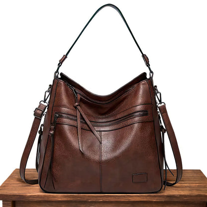 Leren Schoudertas met Verstelbare Riem Dames Premium Flap Crossbody Handtas voor Dagelijks Gebruik en Uitgaan