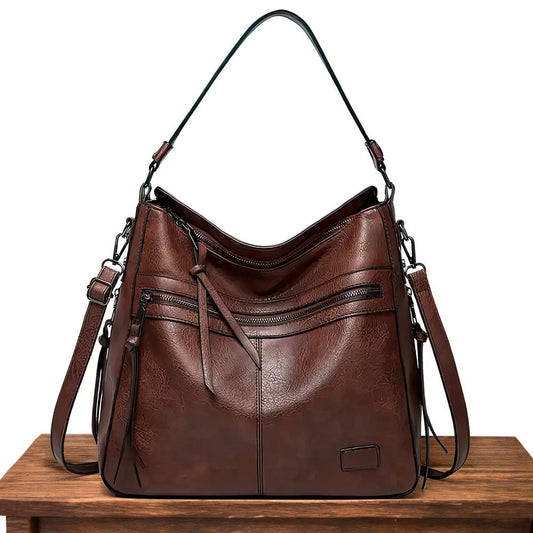 Leren Schoudertas met Verstelbare Riem Dames Premium Flap Crossbody Handtas voor Dagelijks Gebruik en Uitgaan