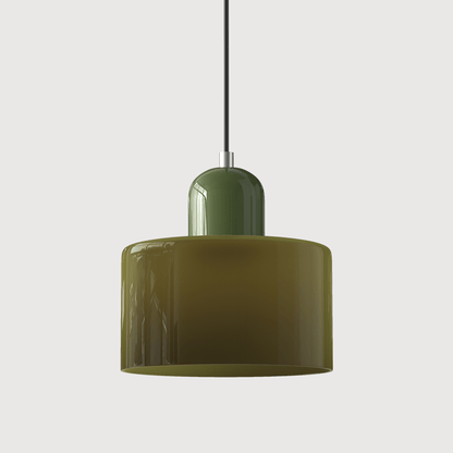 Glazen Hanglamp Bauhaus-Stijl Handgeweven Afwerking Eetkamer Woonkamer