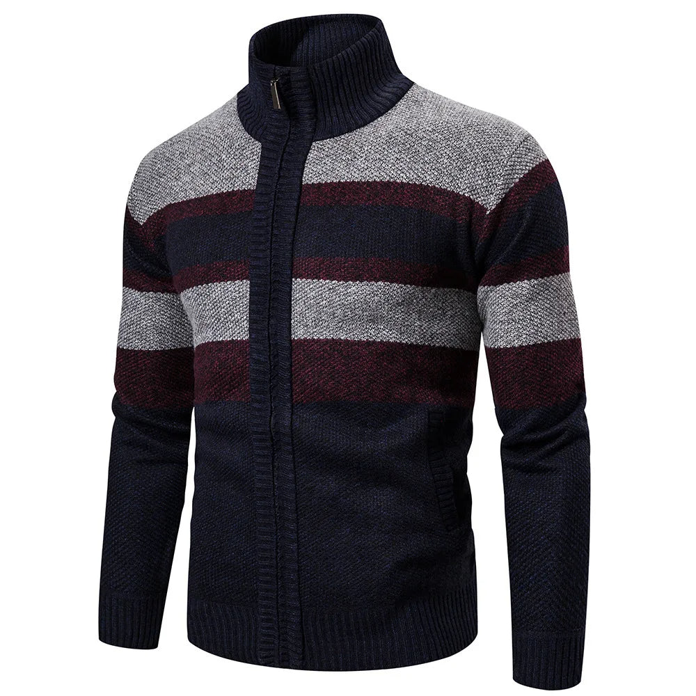 Wintersportvest Heren Gestreept Slim Fit