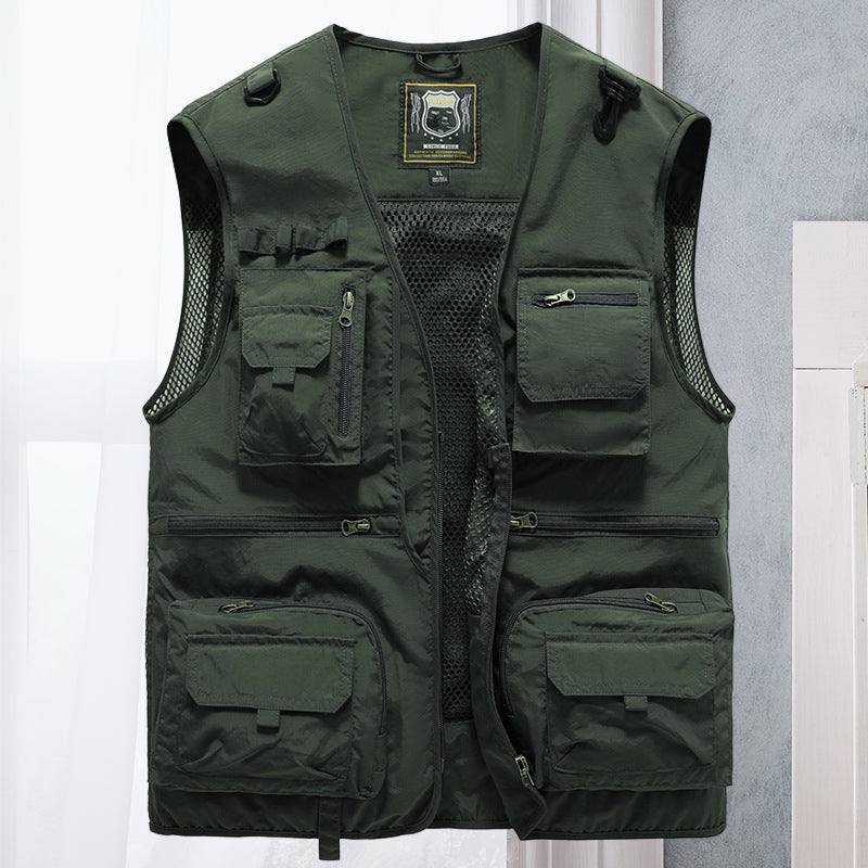 Gilet Cargo Heren met Taschen en Ritsen