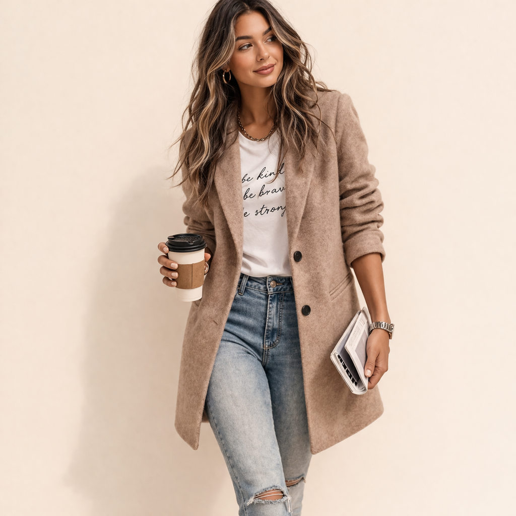 Dames Blazer Elegant Lang Model voor Vrouw