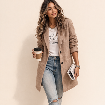 Dames Blazer Elegant Lang Model voor Vrouw