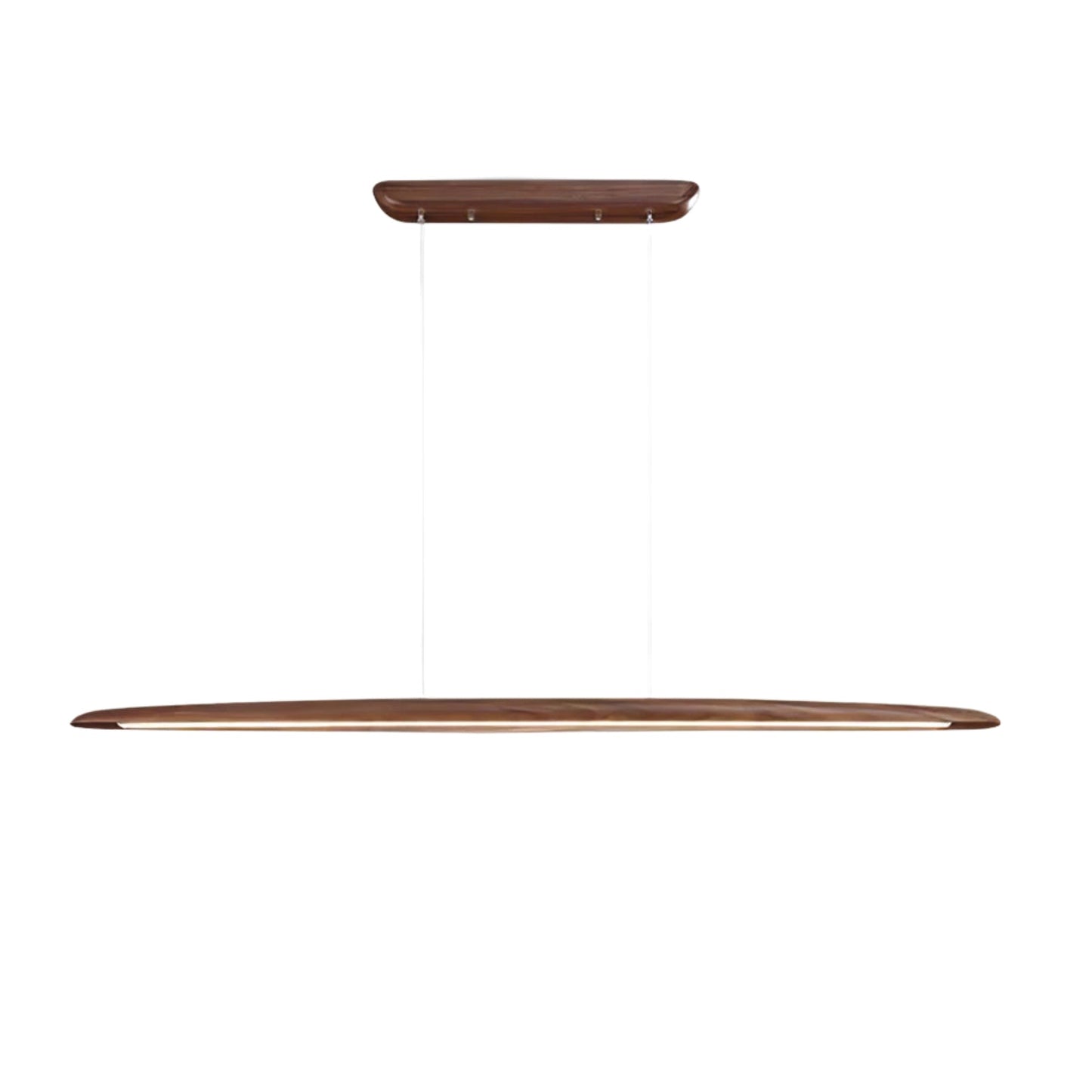 LED hanglamp hout lineair warm wit eettafel woonkamer kantoor minimalistisch Japandi design dimbaar keuken eiland verlichting