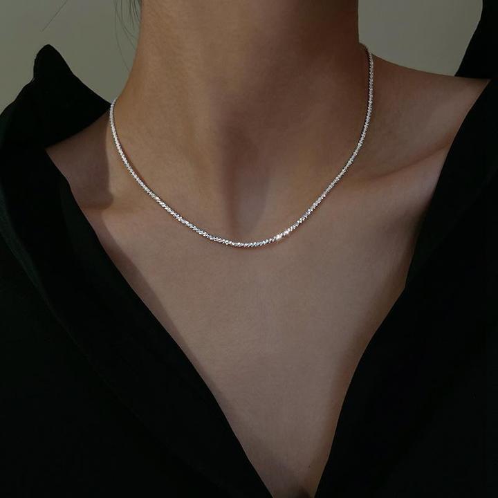 Sterrenlicht Ketting Set Zilver 925 Sterling 2 Lengtes Fijne Halskettingen