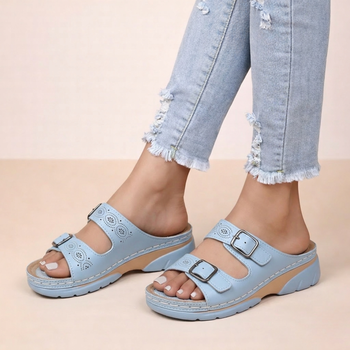 Sandalen Dames Comfortabel Casual Leer