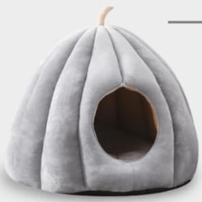 Gesloten Huisdierbed – Warm Pluche Design voor Katten en Kleine Honden