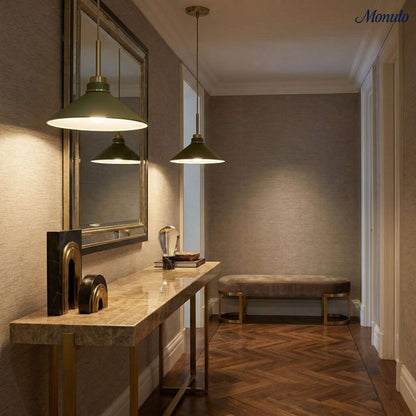 Kegelvormige Hanglamp in Landelijke Stijl - Dimbaar - Voor Keuken en Hal - Scandinavisch Geïnspireerd - Modern Farmhouse Verlichting