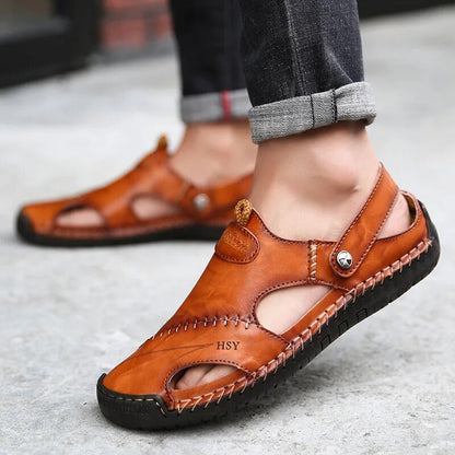 Leren Sandalen voor Mannen Klassiek en Robuust