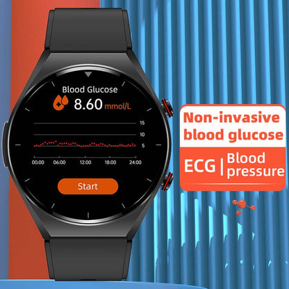 Smartwatch met Hartslagmeting en Bloedsuikermonitoring Digitaal Horloge Zwart Gezondheidshorloge Sporthorloge
