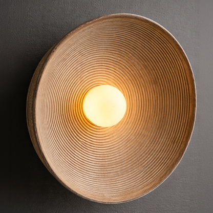 Moderne Scandinavische Wandlamp met Houtlook en Zacht Licht – Klein 20 cm of Groot 27 cm – Warm Wit Koel Wit of Dimbaar