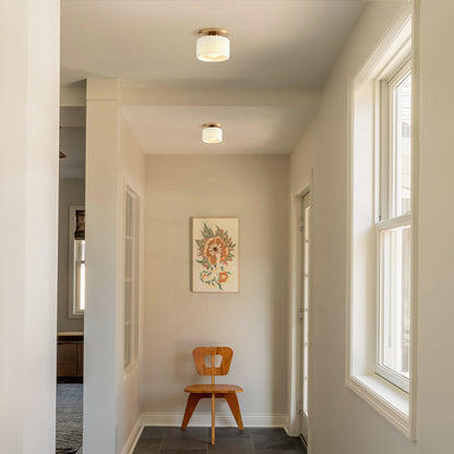 Keramische Plafondlamp Scandinavisch Design met Halfrond Porselein Kap
