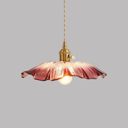 Cullivan Flower Hanglamp Glas Metaal Rood E27 Eettafel Verlichting Vintage Bloem Lamp Hal Sfeerverlichting