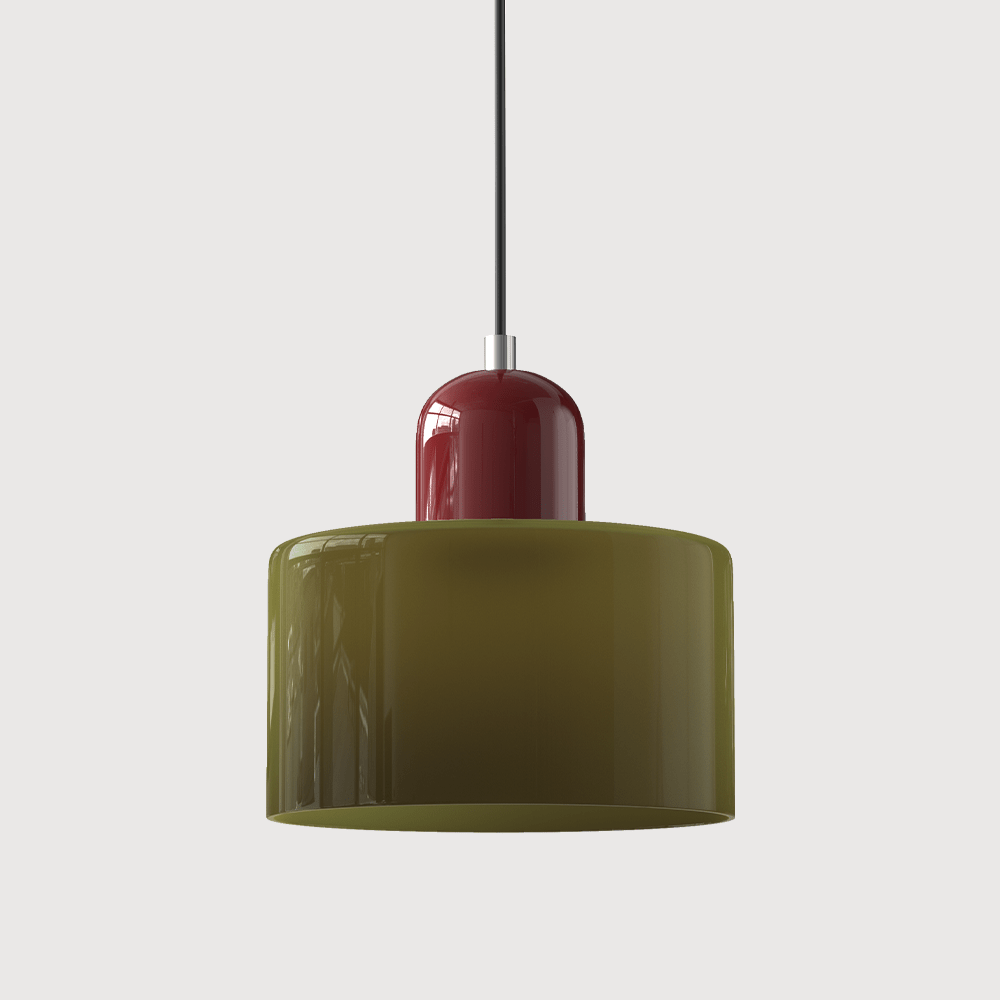 Glazen Hanglamp Bauhaus-Stijl Handgeweven Afwerking Eetkamer Woonkamer