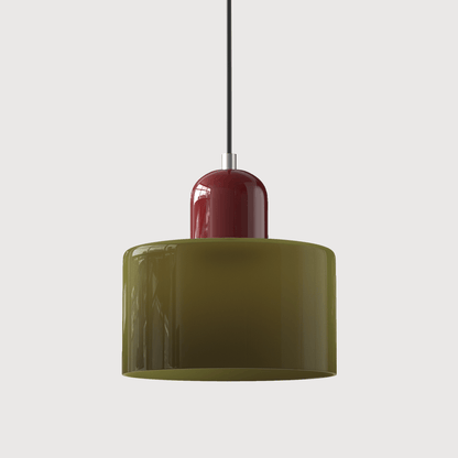 Glazen Hanglamp Bauhaus-Stijl Handgeweven Afwerking Eetkamer Woonkamer