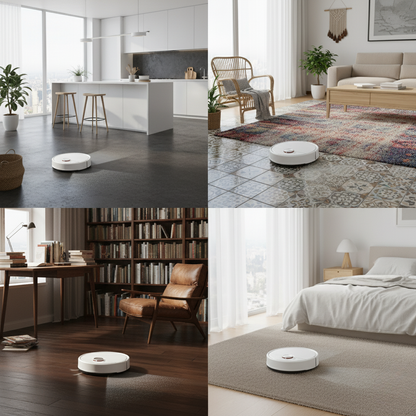 Compacte 2-in-1 Robotstofzuiger met Dweilen – Intelligente Navigatie & Automatische Vloerreiniging voor Hard Oppervlak