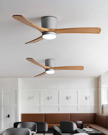 Plafondventilator met led verlichting en houten bladen – Scandinavisch design