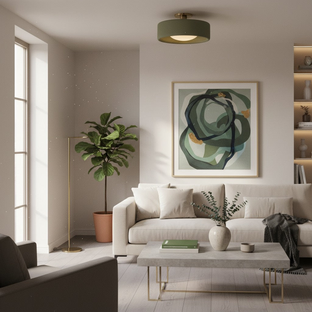 Porselein Plafondlamp Rond Modern – Zachte Sfeerverlichting voor Gang Kantoor Keuken