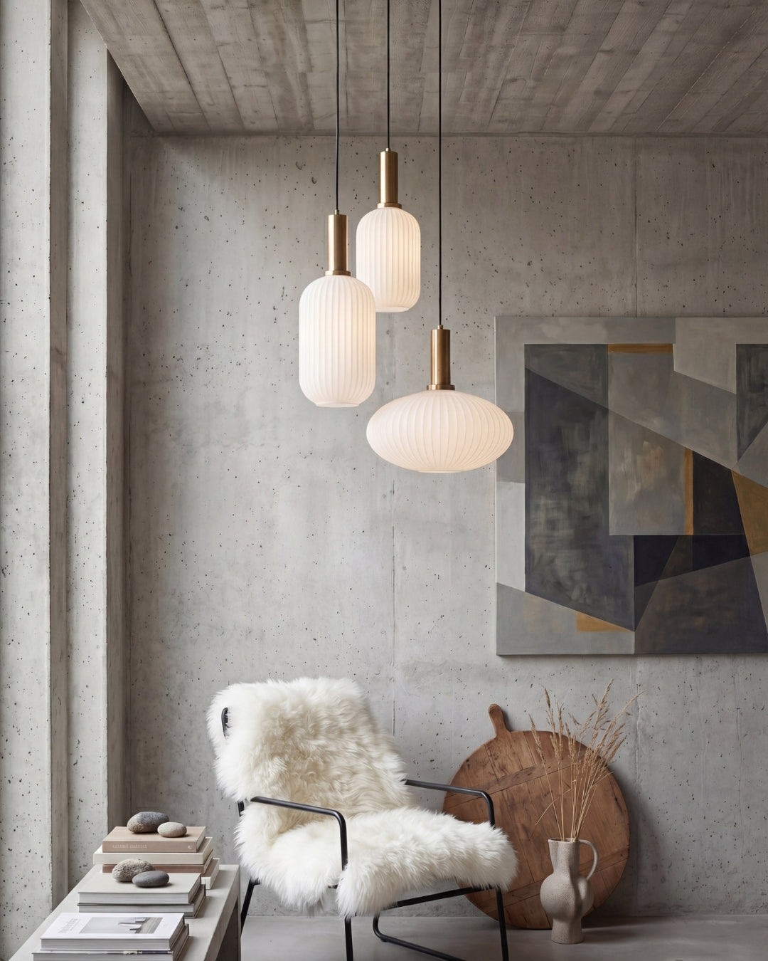 CLYDE Moderne Hanglamp met Gekleurde Glazen Kap – Scandinavisch Design voor Woonkamer & Eetkamer – E27 Fitting