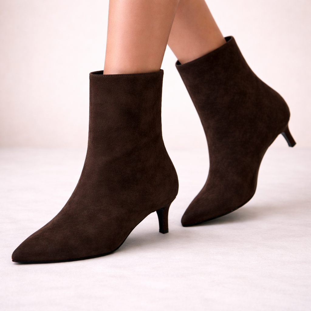 Dames Enkellaarsjes Comfortabel Stijl Vol Leer