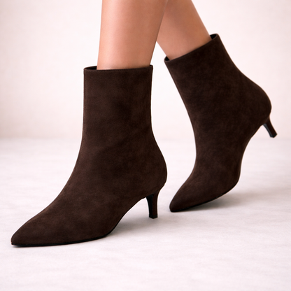 Dames Enkellaarsjes Comfortabel Stijl Vol Leer