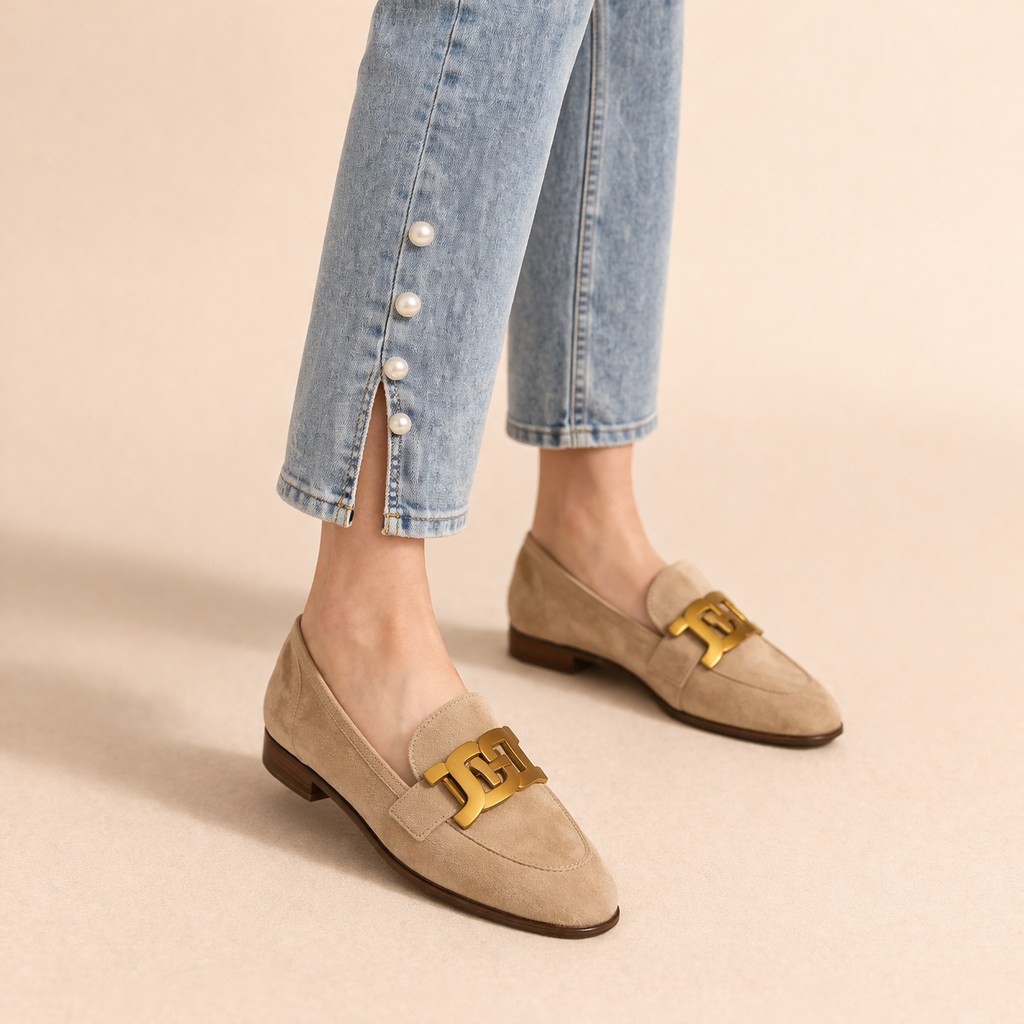 Dames Loafers Elegant Comfortabel Leer