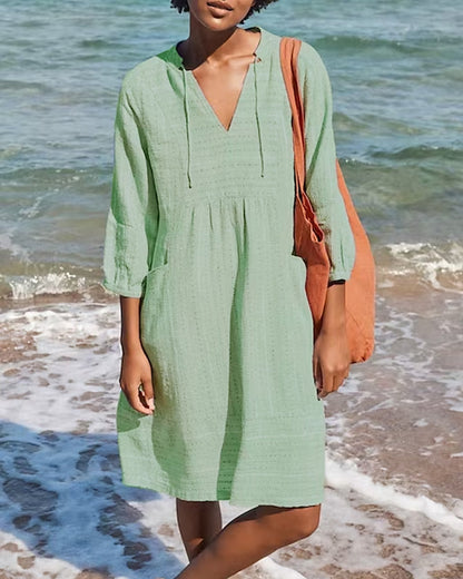 Zomerjurk Vrouwelijk Zonlicht Geel Casual Kleding