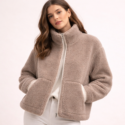Dames Fleecejas Oversized Zacht Warm Comfortabel