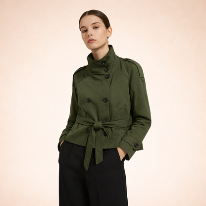 Dames Trenchcoat Kort Chic en Tijdloos