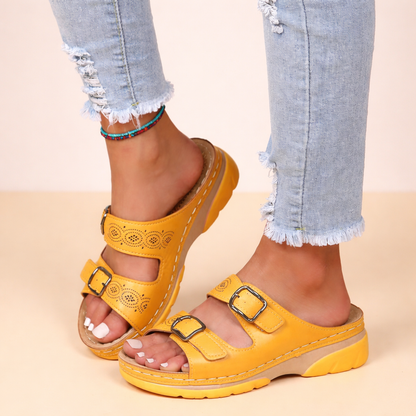 Sandalen Dames Comfortabel Casual Leer