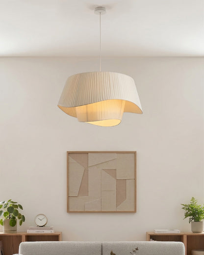 Moderne Tyvek Hanglamp Rond Design Warm Wit Dimbaar Woonkamer Eetkamer Slaapkamer Decoratieve Plafondverlichting