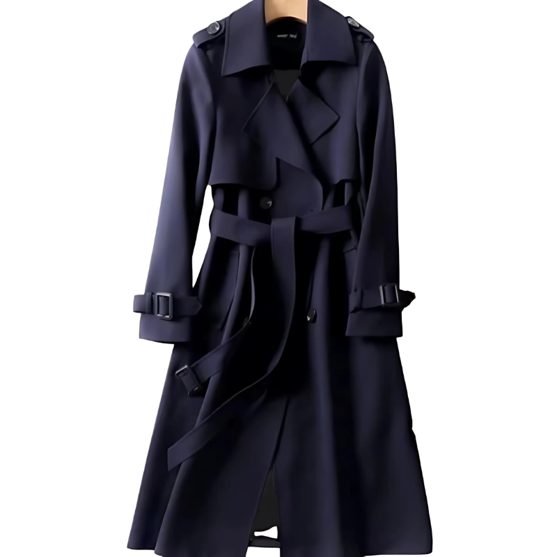 Dames Trenchcoat Double-Breasted Waterdicht Herfst Winterjas - StudioMarella